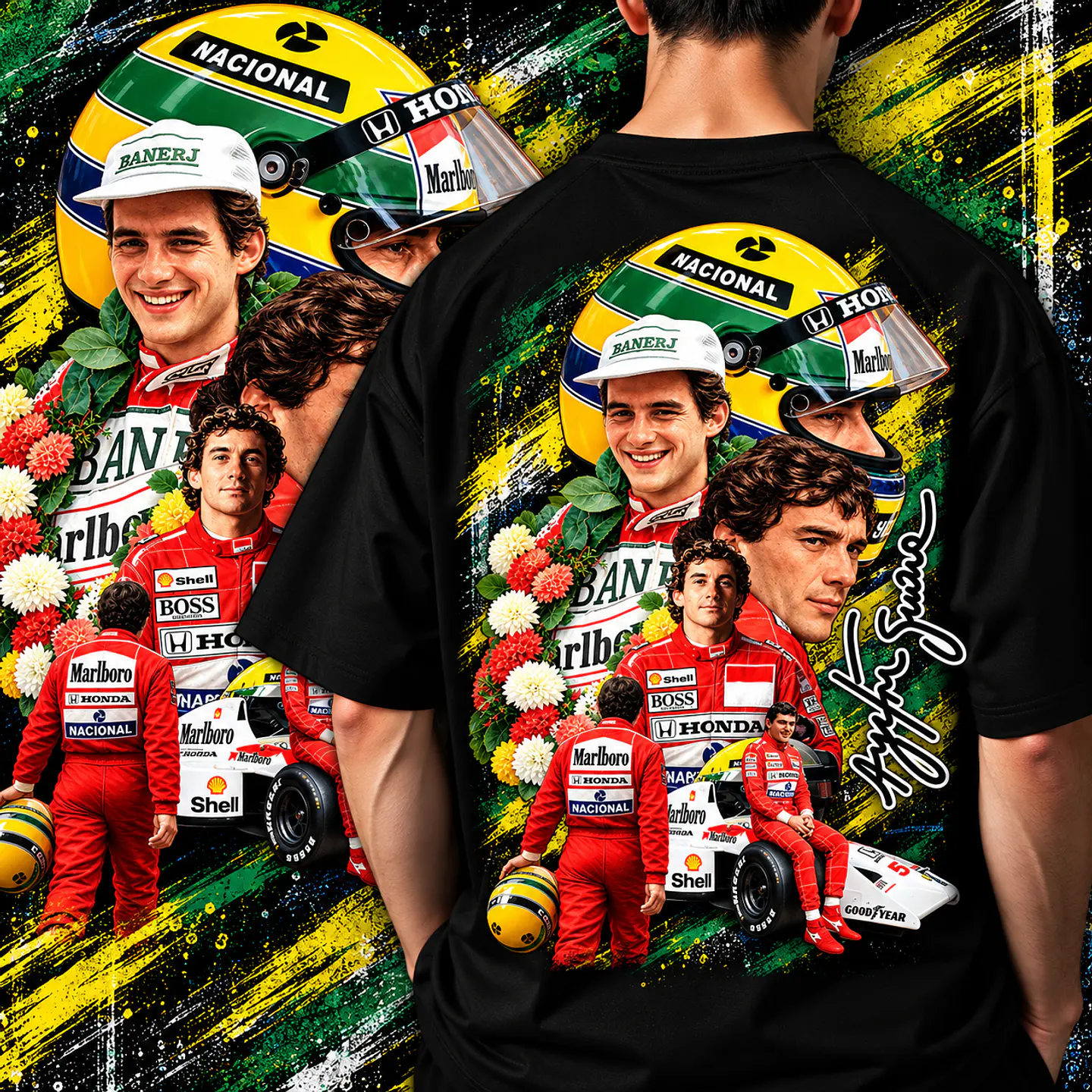 20 Artes Camisa Ayrton Senna PNG para Personalização | DTF, Sublimação 11