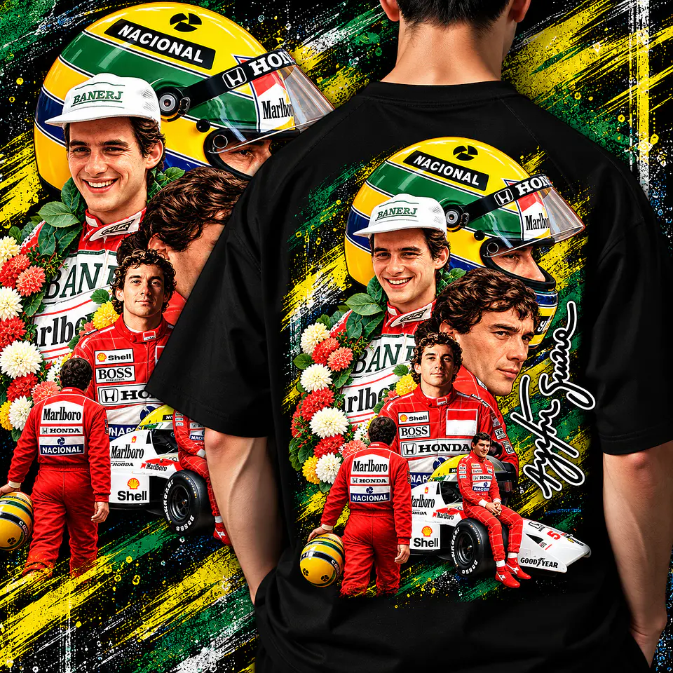 20 Artes Camisa Ayrton Senna PNG para Personalização | DTF, Sublimação 11