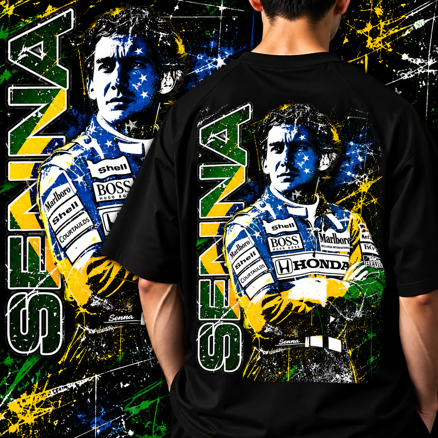 20 Artes Camisa Ayrton Senna PNG para Personalização | DTF, Sublimação 13