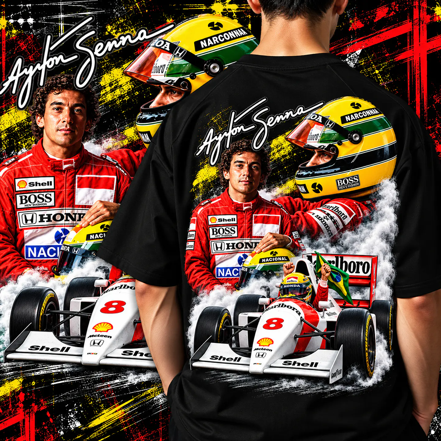 20 Artes Camisa Ayrton Senna PNG para Personalização | DTF, Sublimação 14