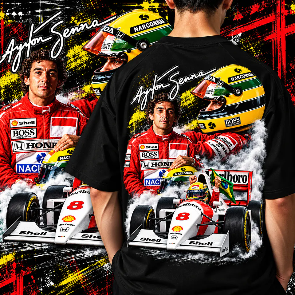 20 Artes Camisa Ayrton Senna PNG para Personalização | DTF, Sublimação 14