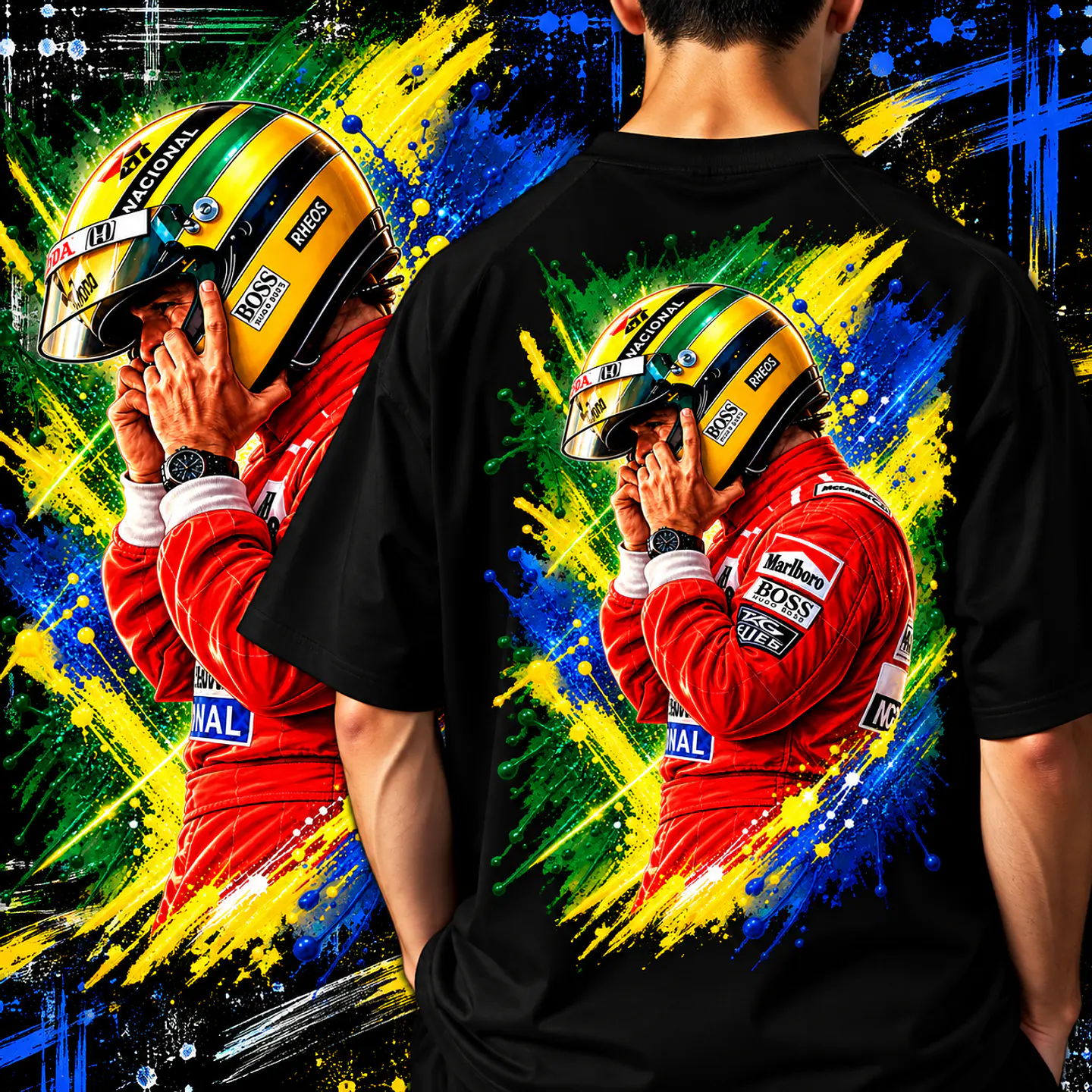 20 Artes Camisa Ayrton Senna PNG para Personalização | DTF, Sublimação 15