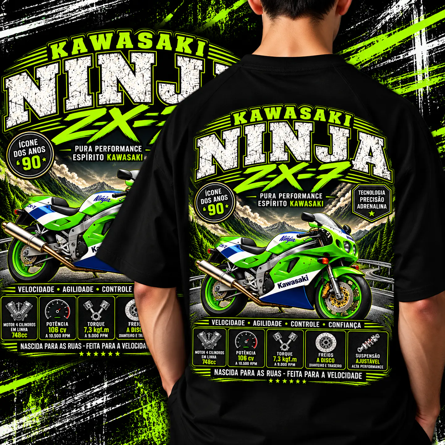 Pack + de 50 artes Motos  para Camisetas  | DTF, Sublimação  7