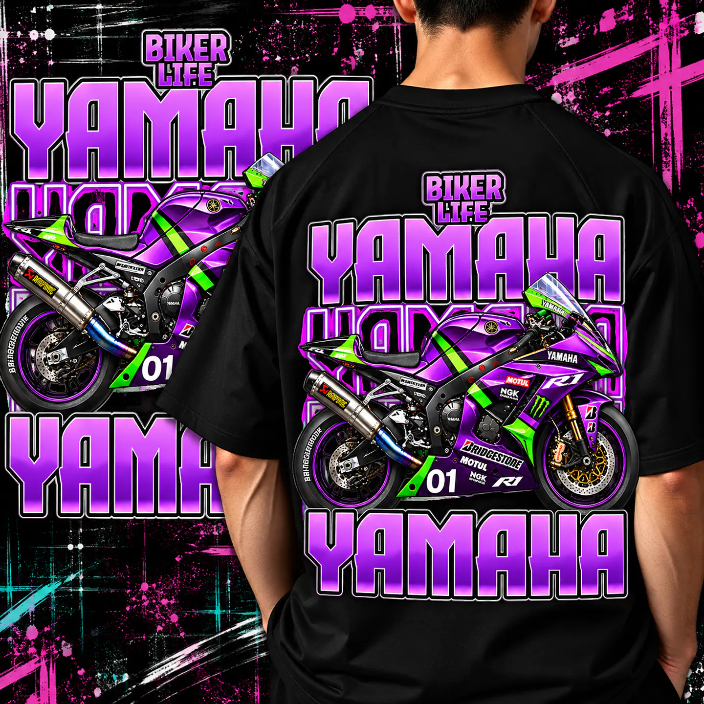 Pack + de 50 artes Motos  para Camisetas  | DTF, Sublimação  14