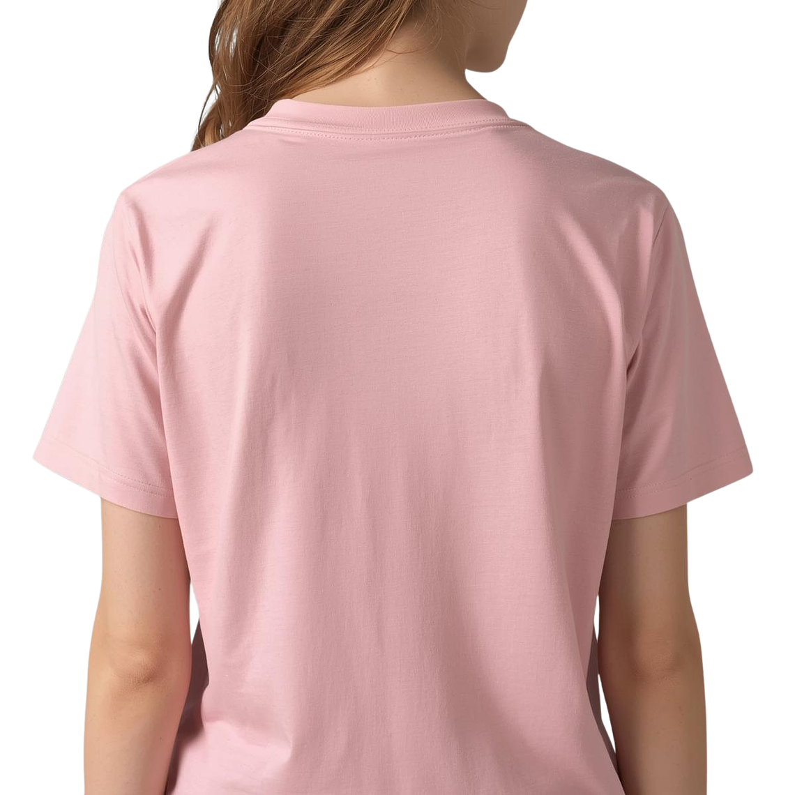 Polera rosa lisa algodón unisex 3