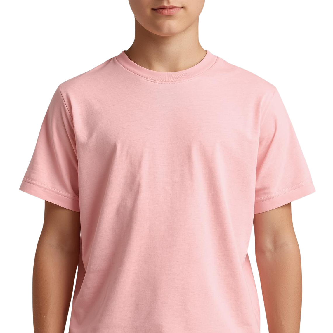 Polera rosa lisa algodón unisex 4