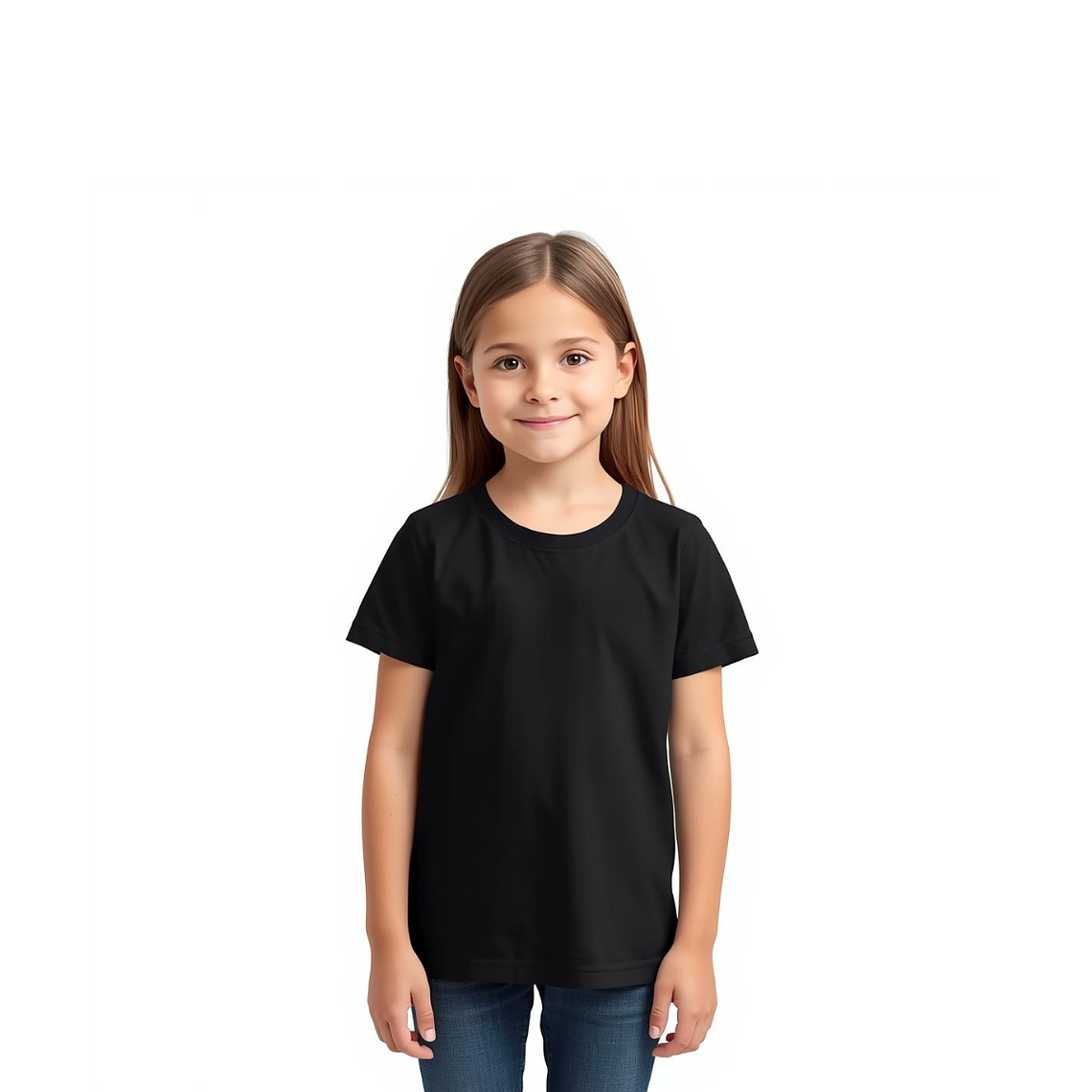 Polera negra lisa unisex manga corta 2