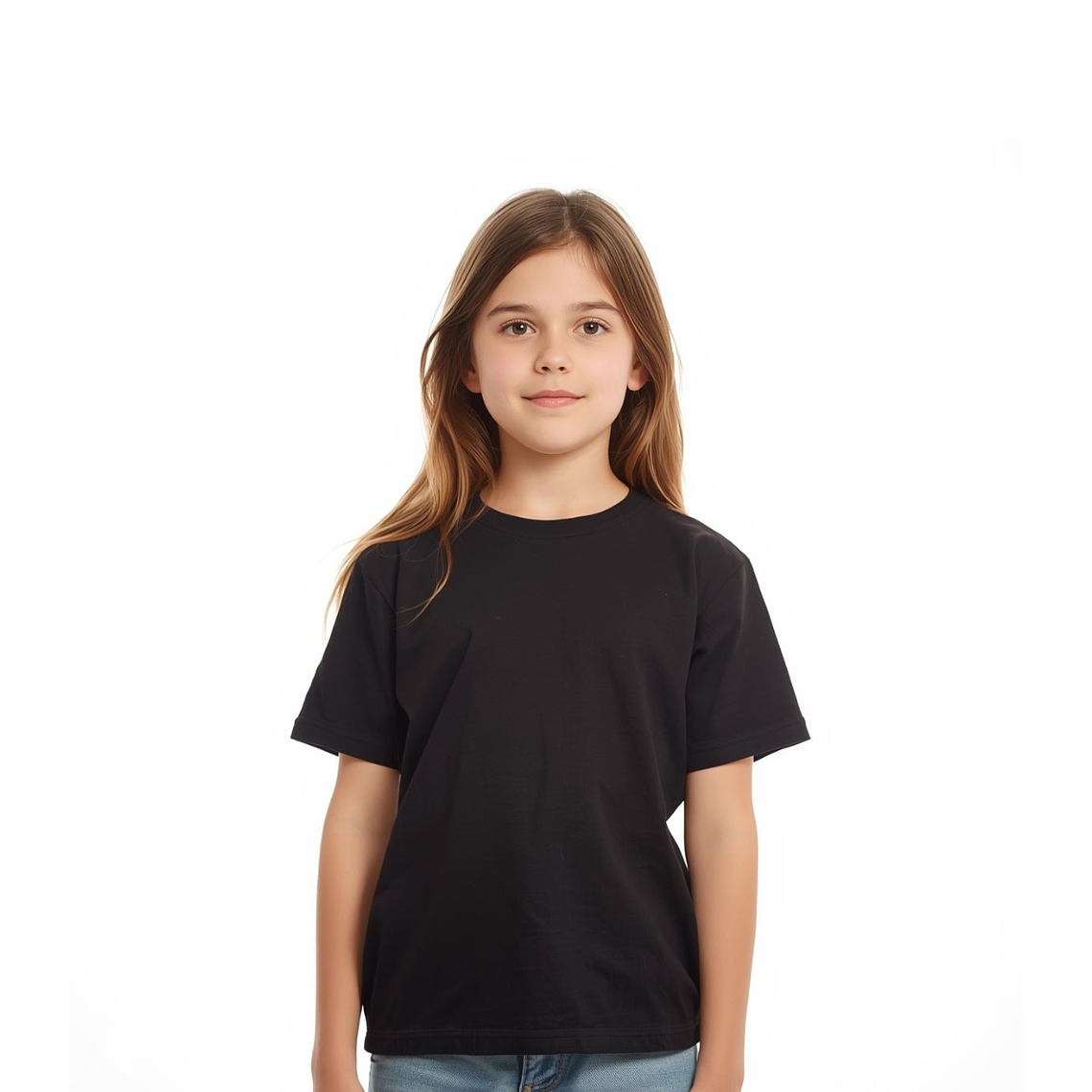 Polera negra lisa unisex manga corta 5