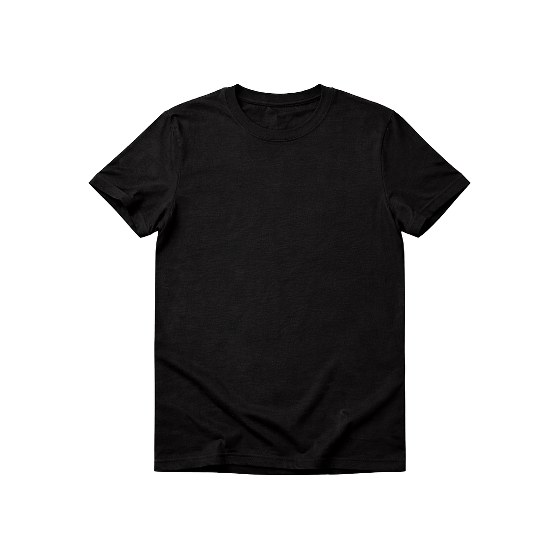 Polera negra lisa unisex manga corta 1