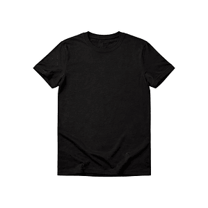 Polera negra lisa unisex manga corta