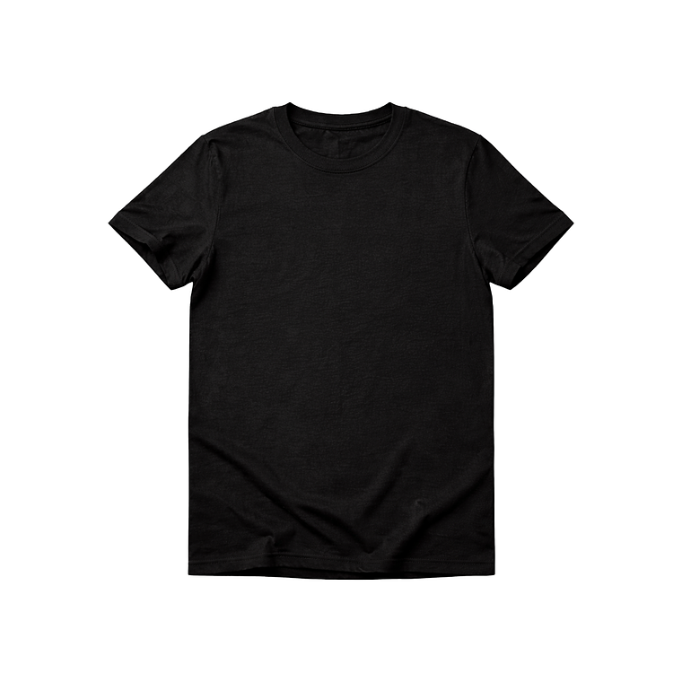 Polera negra lisa unisex manga corta 1