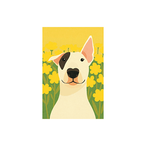 Parche Perrito Bull Terrier Termoadhesivo Full Color para Personalizar Ropa