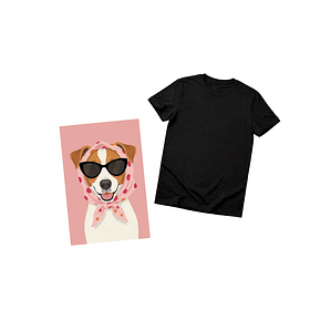 Kit Creativo Textil Niños perrito rosa