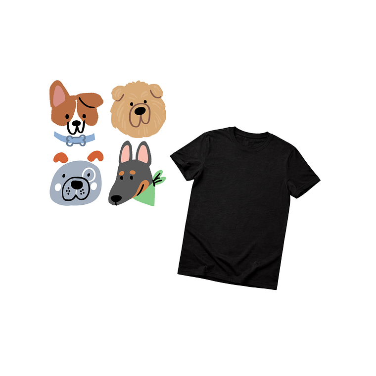 Kit Creativo Textil Niños perrito crayon 1