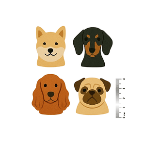 Kit 4 Parches Termoadhesivos cabezones para Estampar en Tela con Plancha