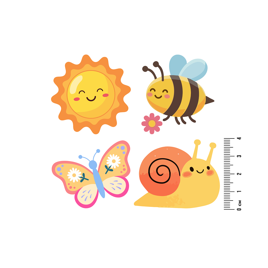 Kit 4 Parches Termoadhesivos garden para Estampar en Tela con Plancha 1