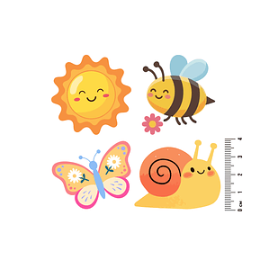 Kit 4 Parches Termoadhesivos garden para Estampar en Tela con Plancha