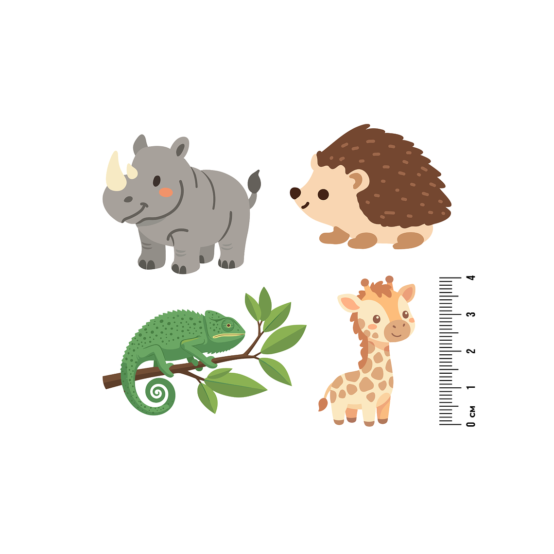 Kit 4 Parches Termoadhesivos animal para Estampar en Tela con Plancha 1