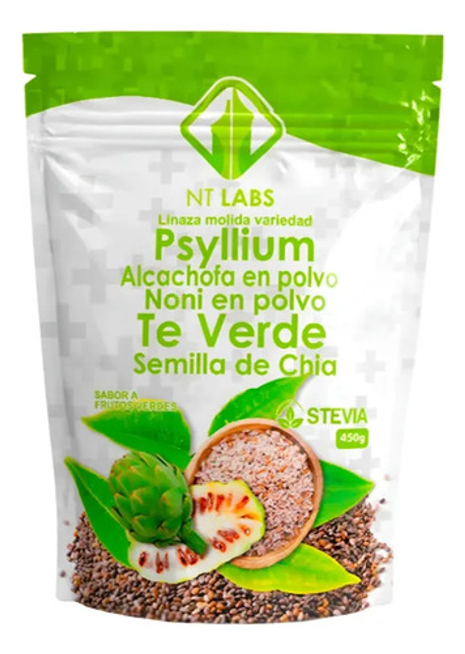 Fibra Psyllium Linaza Alcachofa Te Verde Chia X450g 1