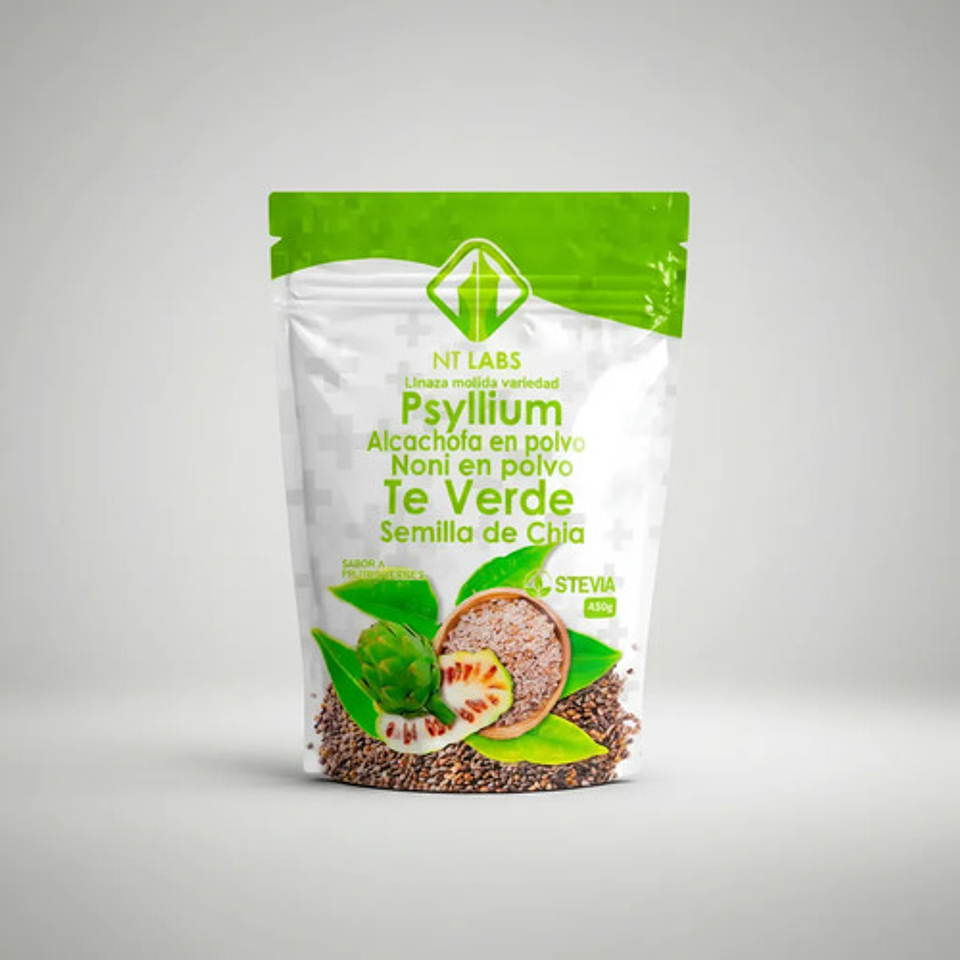 Fibra Psyllium Linaza Alcachofa Te Verde Chia X450g 6