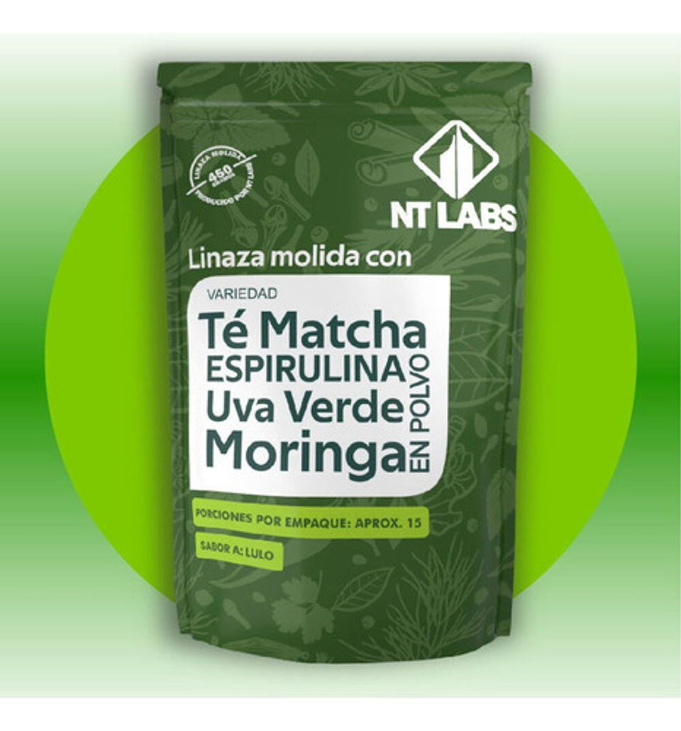 Suplemento Nutricional Nt Labs Té Matcha Espirulina Lulo 450 2