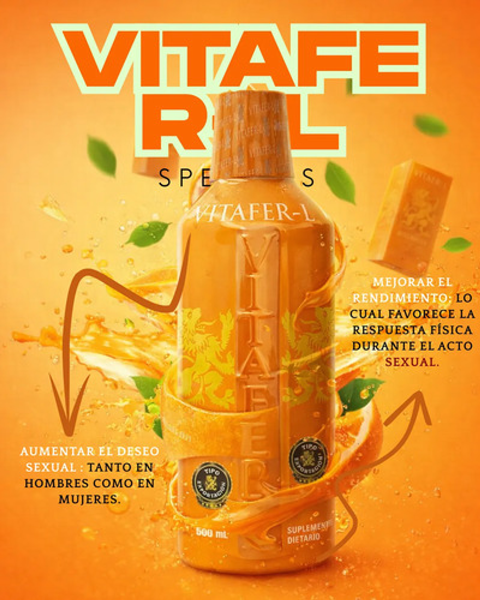 Vitáfer X2- L Gold Bebida 500ml Energizante Original Natural 2