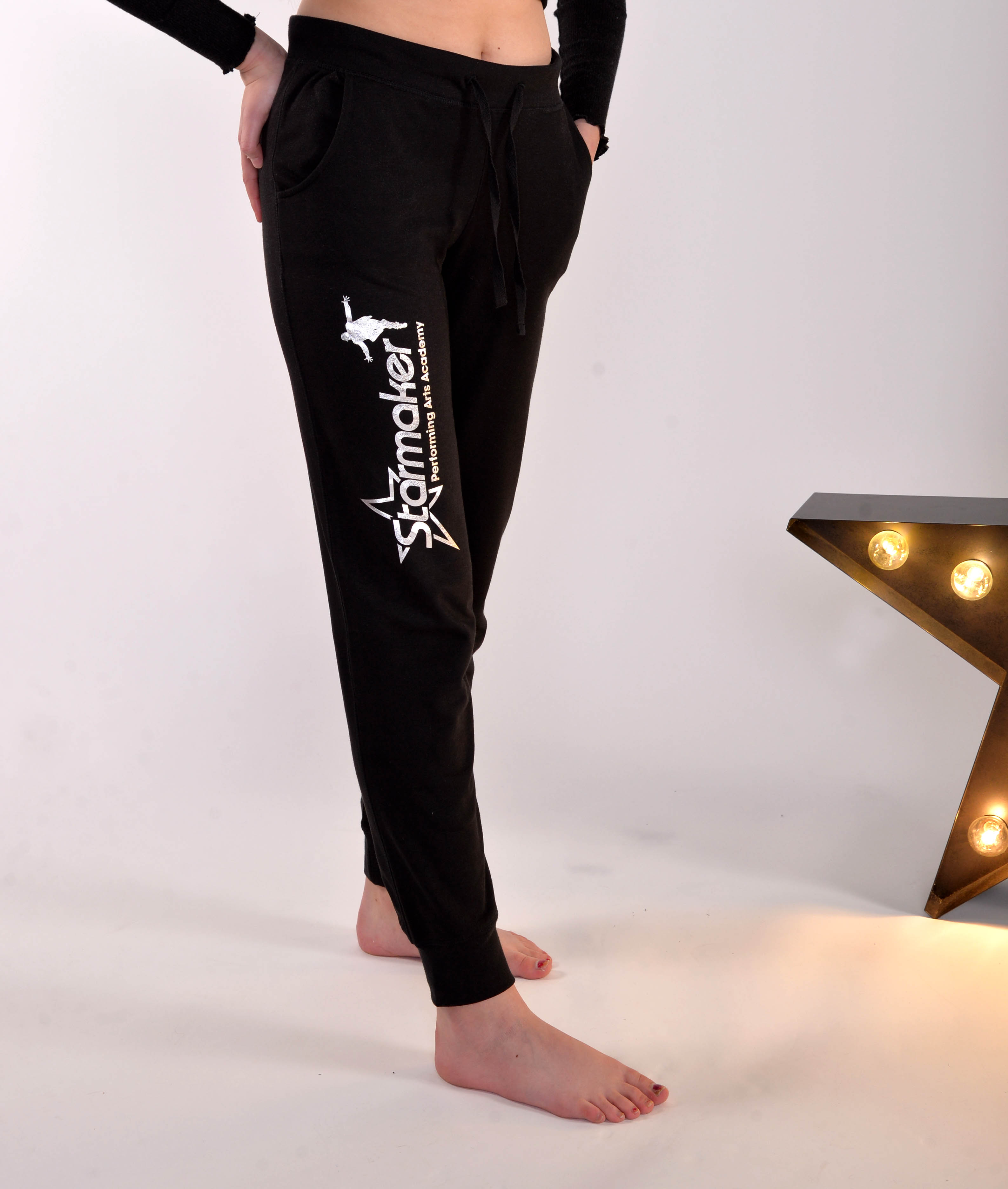 Starmaker Black Skinni Fit Unisex Joggers