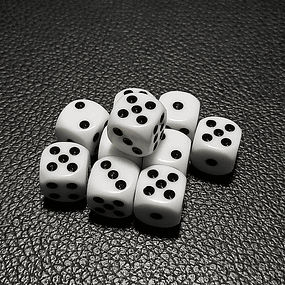 Set de dados 10D6 - blanco