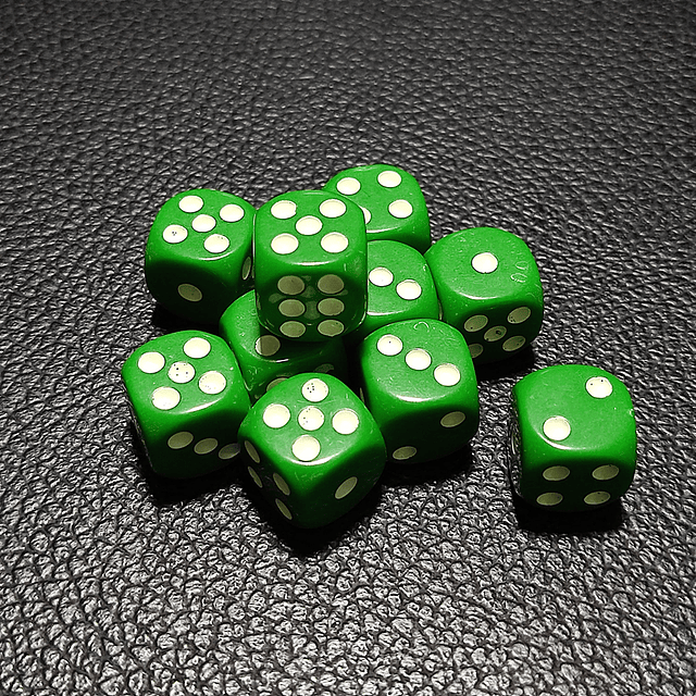 Set de dados 10D6 - verde