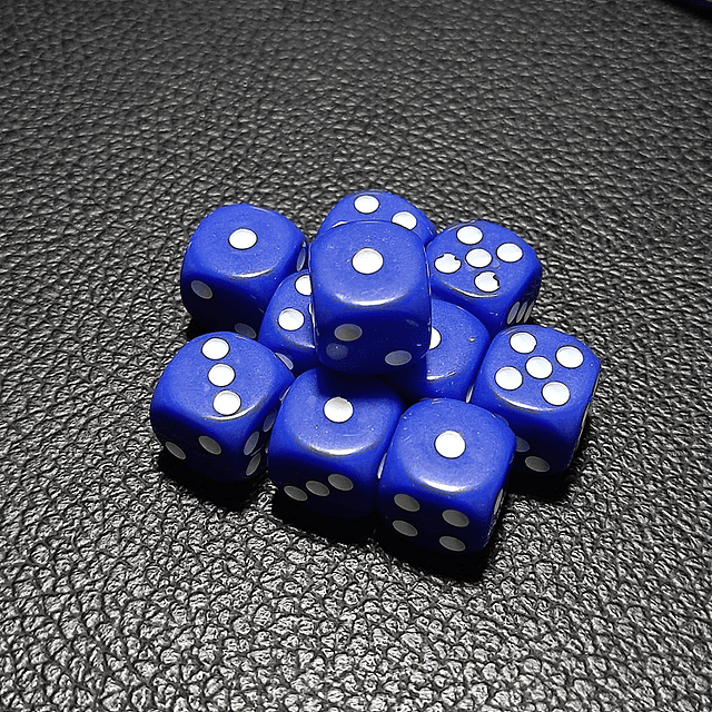 Set de dados 10D6 - azul