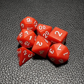 Set de dados Rol D&D - Rojo