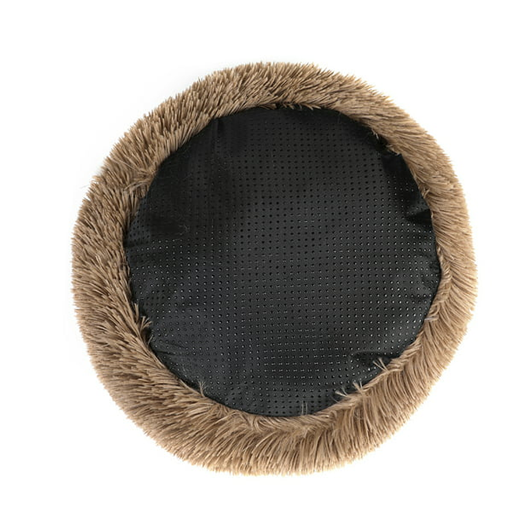Round Plush Pet Bed for Dogs & Cats,Fluffy Soft Warm Calming Bed Sleeping Kennel Nest 3