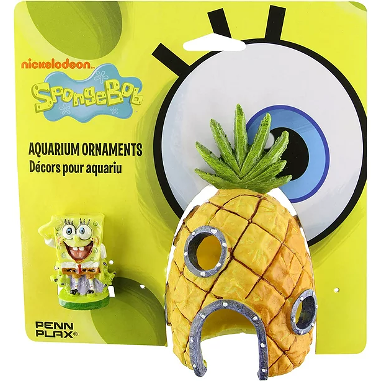 Penn-Plax SpongeBob and Pineapple House Aquarium Ornament  2 piece Set  1