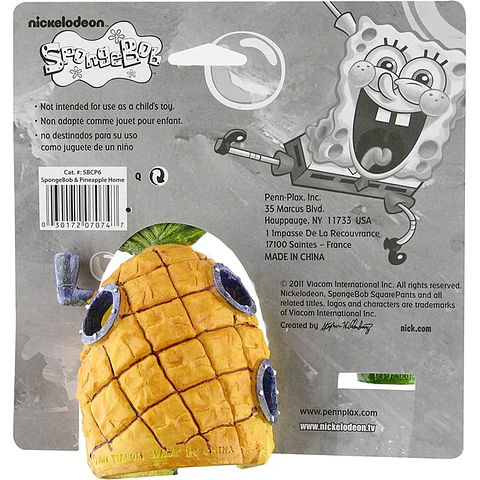 Penn-Plax SpongeBob and Pineapple House Aquarium Ornament  2 piece Set 
