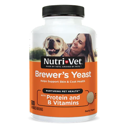 Nutri-Vet Brewer's Yeast and Garlic Chewable Tablets for Dogs