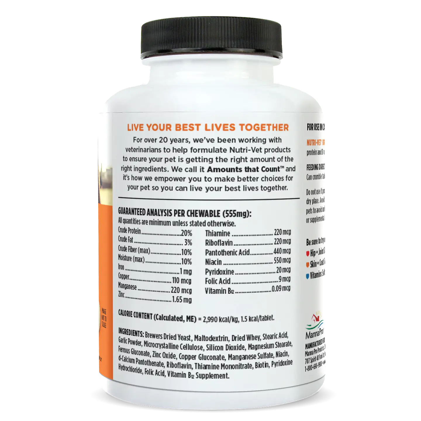 Nutri-Vet Brewer's Yeast and Garlic Chewable Tablets for Dogs 3