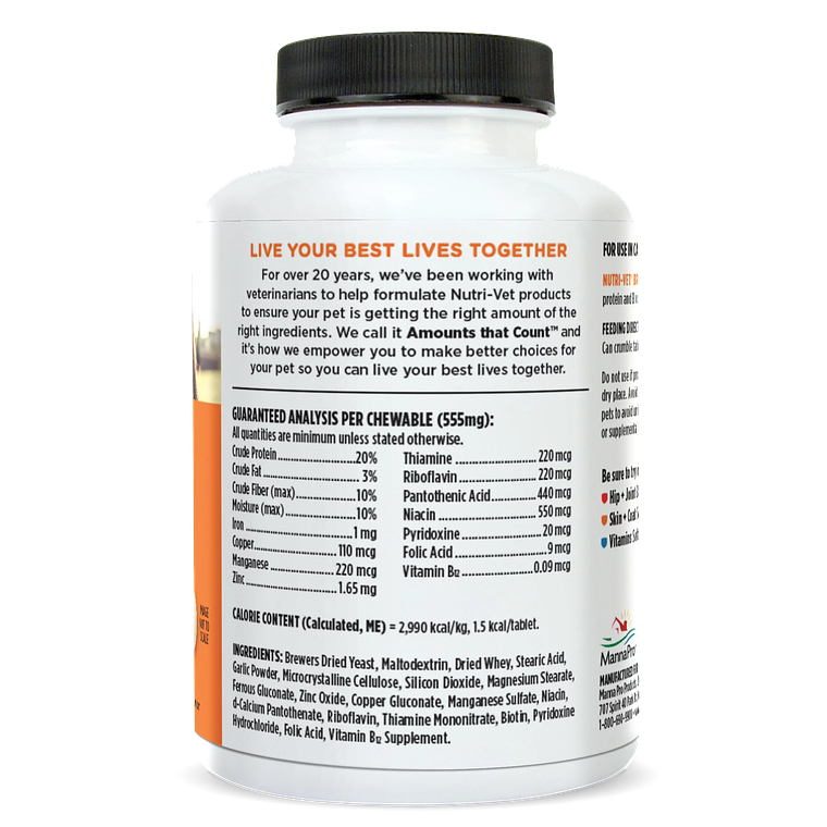 Nutri-Vet Brewer's Yeast and Garlic Chewable Tablets for Dogs 3