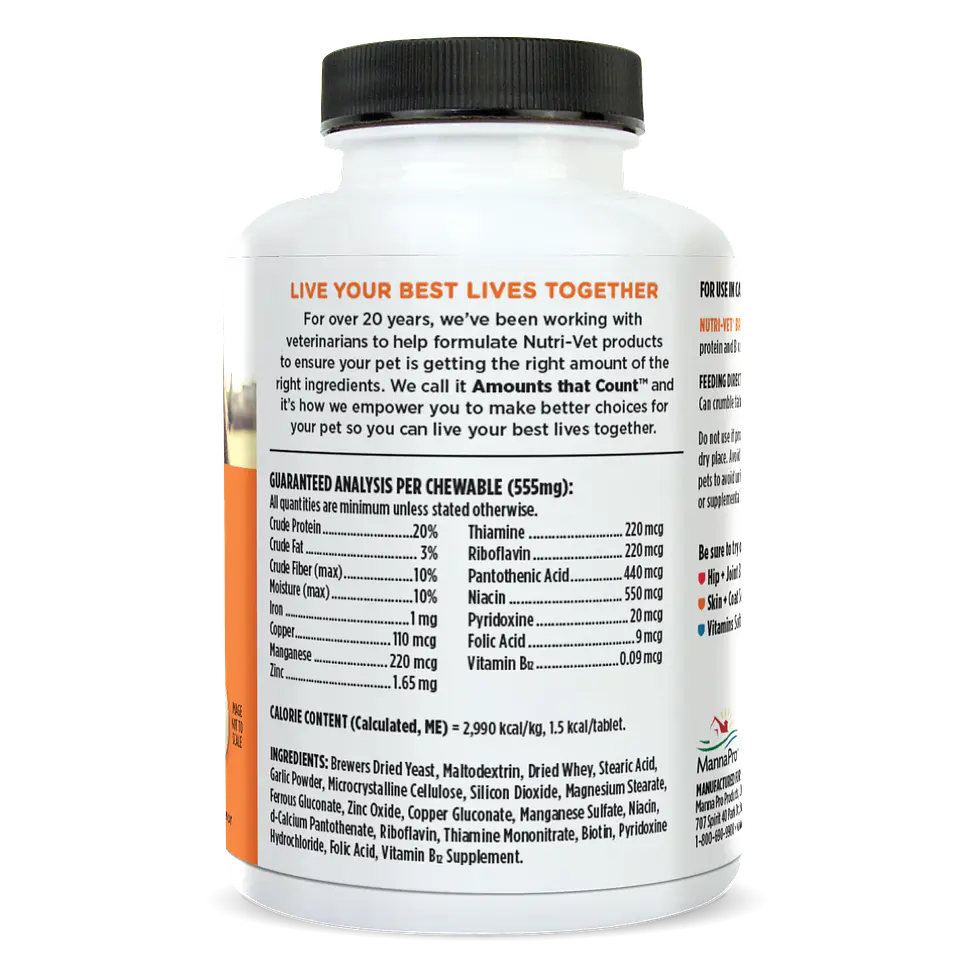 Nutri-Vet Brewer's Yeast and Garlic Chewable Tablets for Dogs 3