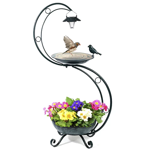 Bird Baths for Outdoors Solar Lamp