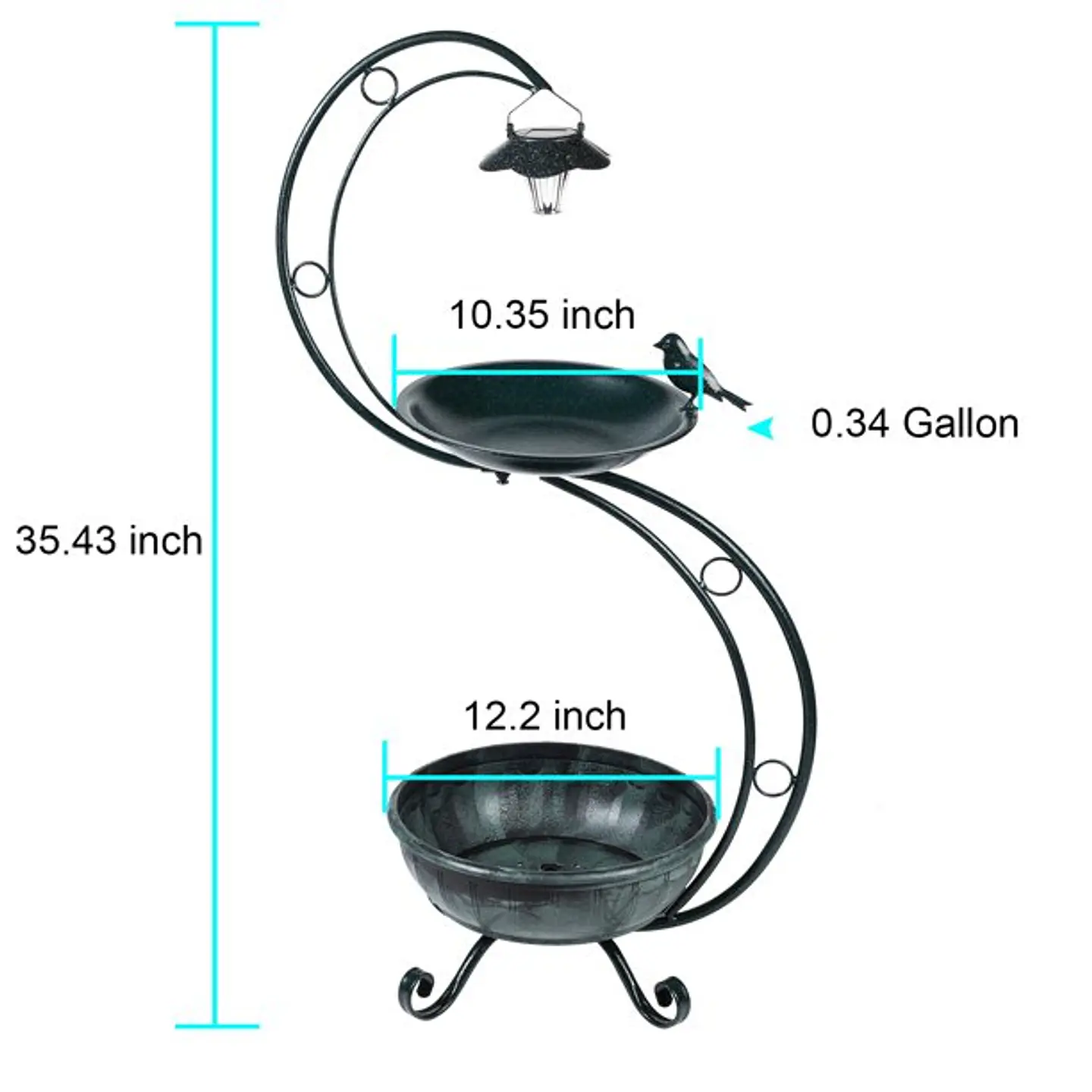 Bird Baths for Outdoors Solar Lamp 2