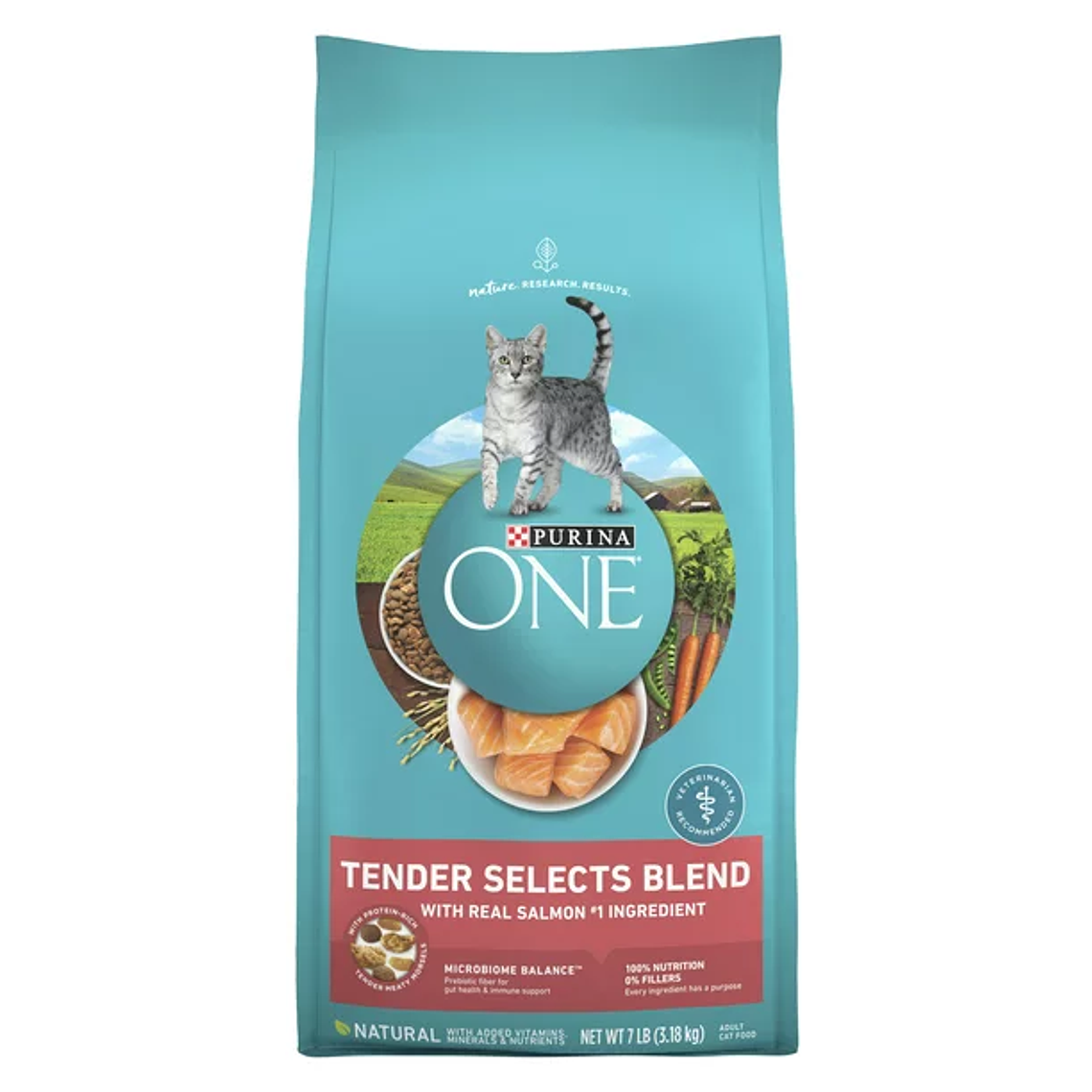 Purina One Tender Selects Blend Dry Cat Food Salmon 1