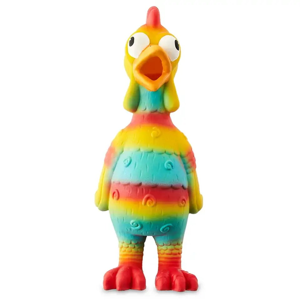 Vibrant Life Playful Buddy Tie Dye Chicken Dog Toy 1