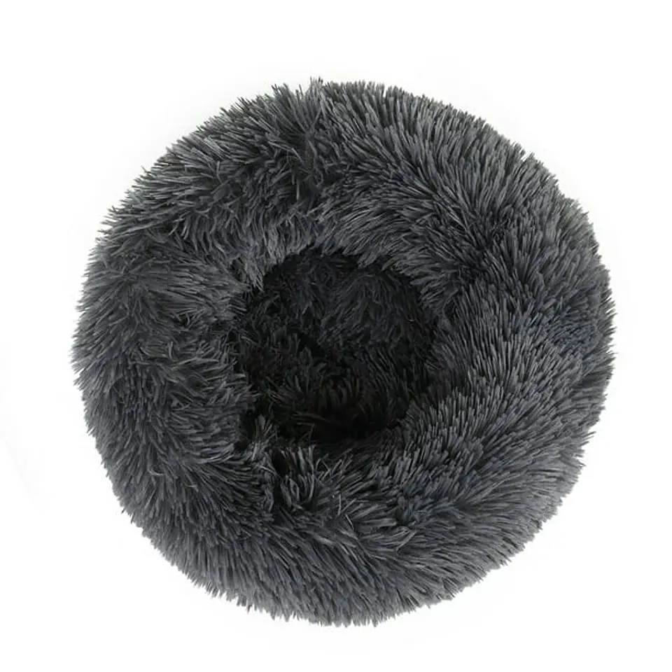 Round Plush Pet Bed for Dogs & Cats,Fluffy Soft Warm Calming Bed Sleeping Kennel Nest 12
