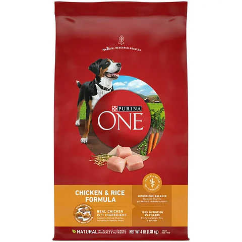 Purina One Dry Dog Food for Adult Dogs Chicken and Rice Formula