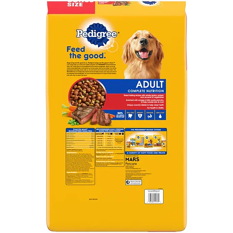 Pedigree Complete Nutrition Grilled Steak & Vegetable Flavor Dry Dog Food for Adult Dog