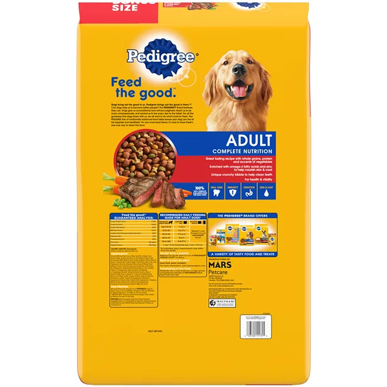 Pedigree Complete Nutrition Grilled Steak & Vegetable Flavor Dry Dog Food for Adult Dog 2