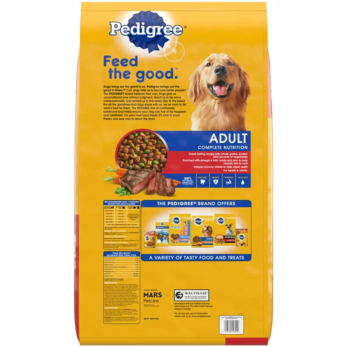 Pedigree Complete Nutrition Grilled Steak & Vegetable Flavor Dry Dog Food for Adult Dog 4