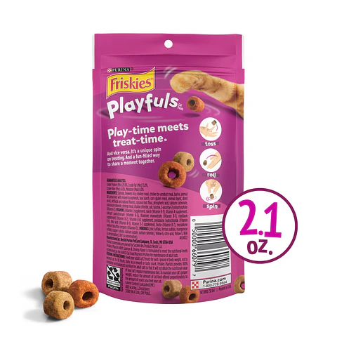 Purina Friskies Playfuls Salmon & Shrimp Flavor Treats for Cats