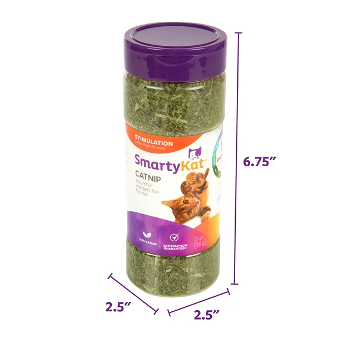 SmartyKat Catnip For Cats, Natural, Pure & Potent, Resealable Shaker Canister 4