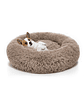 Cama redonda de felpa para mascotas para perros y gatos, nido de perrera para dormir suave y cálido y esponjoso - Miniatura 1
